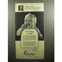 1947 Gerber's Baby Food Ad - Aren't Spoons Fun Angel?