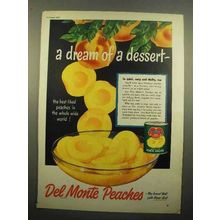 1950 Del Monte Peaches Ad - A Dream of a Dessert