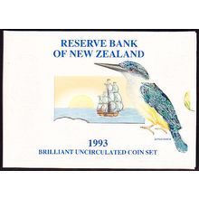 1993 New Zealand Mint Coin Set Kingfisher $2