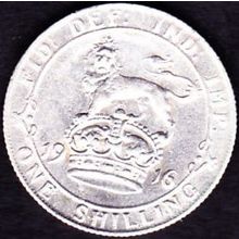 1916 Great Britain 1 Shilling Silver Coin