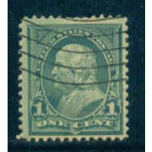 Used 279 1c Benjamin Franklin Just Clears M04418