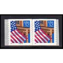 2915Av 32c U.S. Flag Over Porch Very Fine MNH CNP Left 22222A V/UL PA1811