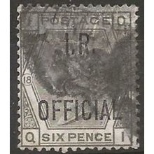 1882 O4 6d Grey Inland Revenue Official Good+ Used . .