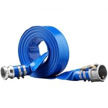 Backwash Hose, 2 in x 50 ft, Heavy-Duty PVC Flat Pool Discharge Hose with Al...