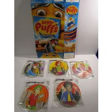 Quaker - Sugar Puffs 2005 Cereal Box Empty Set of 5 Sealed CD Keeperz