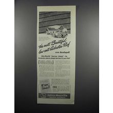 1950 Johns-Manville Asbestos Shingle Ad - Low-Cost