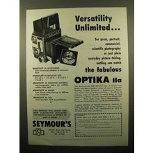 1960 Optika IIa Camera Ad - Versatility Unlimited