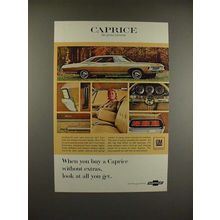 1967 Chevrolet Caprice Custom Sedan Car Ad - Extras