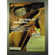1973 Marlboro Cigarettes Ad - Belt & Buckle Offer