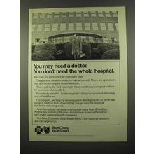 1975 Blue Cross Blue Shield Ad - May Need a Doctor