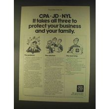 1976 New York Life Insurance Ad - CPA JD NYL