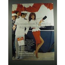 1984 Hanes Alive Support Pantyhose Ad - No One Knows