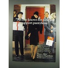 1984 Hanes Alive Support Pantyhose Ad - I'm Wearing