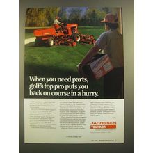 1988 Jacobsen Textron Mower Parts Ad - Puts You Back on Course in a Hurry