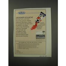 1990 HK Holbein Designer Gouache Ad - 63 brilliant colors in Gum Arabic