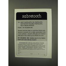 1990 HK Holbein Sabretooth Paper Ad