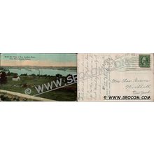 CT New London Postcard Bird's Eye View Of New London From Fort Griswold Gr~1824