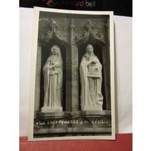 CHURCH STATUES, CANNINGTON, SOMERSET unused postcard RP =