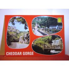 multiview, CHEDDAR GORGE, Somerset unused postcard by Blackmores of Exmoor =