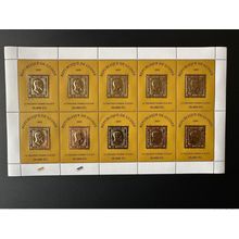 Guinée 2009 Mi. 6488 feuillet Premier timbre italien stamp on stampGold OR