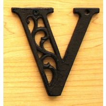 Cast Iron Letter V