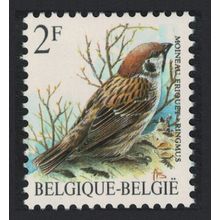 Belgium Eurasian Tree Sparrow Bird Buzin 'Moineau friquet' 2f 1989 MNH
