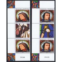 Wallis and Futuna Stained Glasses Strips of 2+label Number 2008 MNH SG#940-941