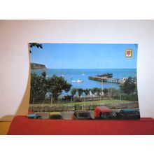 THE BAY AND PIER, SWANAGE, DORSET. used postcard by J. Perkins =