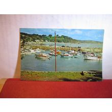THE HARBOUR, SAUNDERSFOOT, PEMBROKESHIRE ..used vintage postcard 1960 postmark =