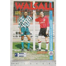 1996 programme Walsall v. Brighton & Hove Albion