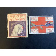 ICOLLECTZONE Italy 1917 Red Cross Stamps VF hinged nice lot