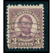 Used 635 3c Abraham Lincoln Barely Clears M10006