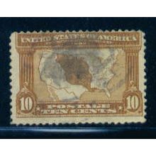 Used 327 10c Map of Louisiana Purchase Average C2727
