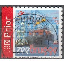 Belgique 2007 Michel 3716IBD O Cote (2008) 1.60 € Navire Conteneur Cachet rond