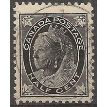 Canada 1897 SG141 1c Grey-Black Fine Used .