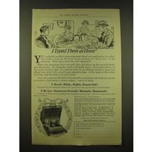 1918 Hammond Multiplex Typewiter Ad - Please mail these letters - I Typed them