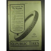 1918 Republic Tires Ad - Agreement on the Republic