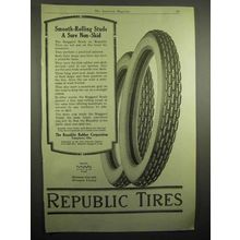 1918 Republic Tires Ad - Smooth-Rolling Studs
