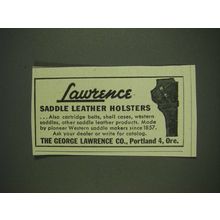 1948 George Lawrence Saddle Leather Holsters Ad