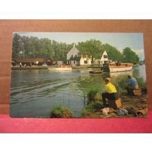 RIVER BURE AT HORNING FERRY, NORFOLK BROADS used postcard 1972? pm =