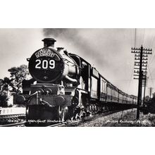 GWR The Merchant Ventura 209 Class 4-6-0 Train Real Photo Postcard