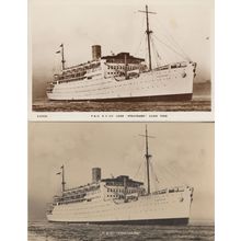 P&O Strathaird Liner 2x Ship Real Photo Vintage Postcard s