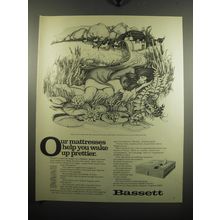 1972 Basset Mattresses Ad - Our mattresses help you wake up prettier