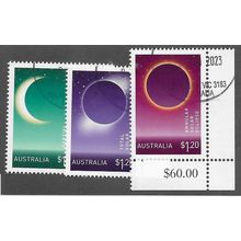 AUS 2023 (SET) 'SOLAR ECLIPSES' (3v) FINE USED EBID80-555)