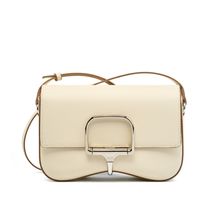 Women Genuine Leather Della Shoulder Crossbody Bag White