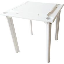 Bene Casa - White Indoor & Outdoor Domino and Game Table Includes Domino and Scr