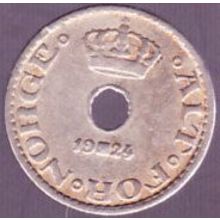 1924 Norway 10 Ore Coin