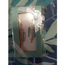 mothers day diamante and green earrings brand new in gift box