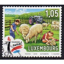 Luxembourg 2019 Rural Tourism - Children Petting Sheep €1.05 Used