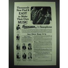 1923 Buescher True-Tone Saxophone Ad - Tom Brown